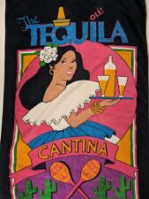 Vtg 80s retro Bright Colored Tequila Hot Tamale Renaissance Beach Towel 60x30 picture