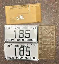 new hampshire license plate Antique  picture