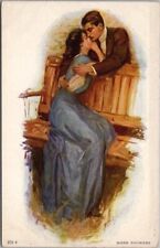 Vintage 1910s Artist-Signed Romance Greetings Postcard 