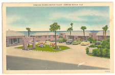 Ormond Beach, FL 1940s Postcard Ormond Shores Motor Court  A1A Near Daytona VTG picture