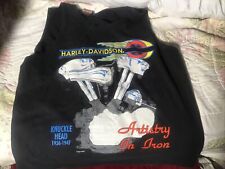 [RARE] VTG HARLEY DAVIDSON FUN WEAR KNUCKLE HEAD 1936-47 TANK TOP LARGE  picture