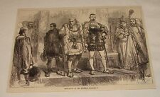 1880 magazine engraving ~ ABDICATION OF EMPEROR CHARLES V, Spain picture