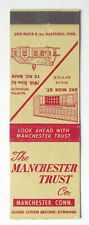 The Manchester Trust Co. - Manchester, Connecticut 20 Strike Matchbook Cover CT picture