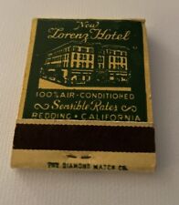 Vintage 1950’s-1960’s Matchbook New Lorenz Hotel  Redding, CA Full Unstruck picture