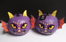 Hyde and Eek Target Halloween 2021 Purple Dragon Pumpkin Pair Decor 7
