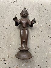 Antique 19th Century Bronze Sculpture of Radha, Hindu Mythology, 6” Tall picture
