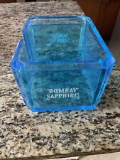 Bombay Sapphire Gin Blue Lucite Acrylic Napkin & Drink Stirrer Holder Bar Caddy picture