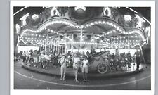 MERRY-GO-ROUND palisades amusement park nj real photo postcard rppc new jersey picture