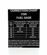 Boeing B-17 Flying Fortress Correction Chart for Fuel Gage, Aviation  DEC-0131 picture