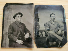 Two Men Pair of 1880's Tintypes picture