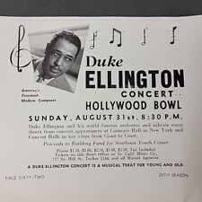Vtg 1947 Print Ad Duke Ellington Concert Hollywood Bowl Orchestra Composer picture