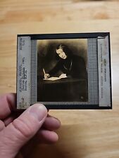 Vtg Magic Lantern Slide Painting Of Charles Dickens In 1842 By Francis Alexander picture