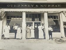 c1910s-20s GUERNSEY & MURRAY Storefront People Posing Old Bike ANTIQUE Photo picture