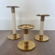 Set of 3 brass and cream candle holders IKEA GLITTRIG  picture
