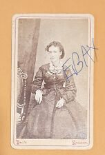 Vintage 1800s CDV Photo Woman Watch Chain -GENEVA, NEW YORK -J.G. Vail picture