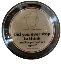 Disney Winnie The Pooh Paperweight￼ Did You Ever Stop To Think And Forget… Gift picture