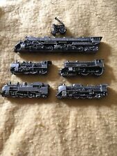 Franklin Mint New York Central  Locomotive Pewter Trains.Nice Set Of 6 Trains picture