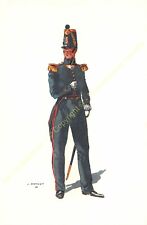 Illustration J.Demart Militaria Belgium Engineering Officer 1830 picture