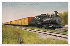 SWIFT Refridgerated Meat Train Leaving St. Paul, MN 1907-1915 Railroad Postcard picture