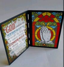 Vintage 1984 Serenity Prayer Stained Glass / Foldable picture