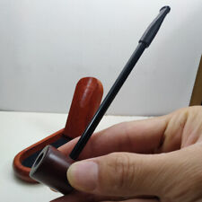 Mini Red Wood Pipe Wooden Tobacco Smoking Pipe Vintage Pipes Durable Wooden picture