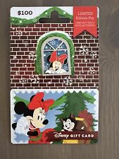Disney Parks 2018 Happy Holiday Christmas Minnie Mouse Pin with Gift Card LE $0 picture