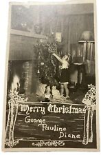 Christmas Sonoma county 1932 Christmas tree and little girl Photo Snapshot B2f17 picture