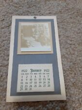 1922 Antique Calendar With Photograph Of Couple 2 By 4 Complete Pre-Owned  picture