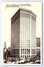 Postcard RPPC First National Bank Building Detroit Michigan picture