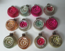 12 Vintage Shiny Brite BUMPY Glass Christmas Ornaments picture