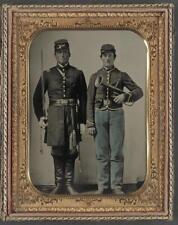 Photo:[Two unidentified soldiers with sword and saxhorn] picture