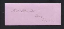 Robert M. T. Hunter cut signature President pro tempore Confederate States Sente picture