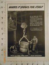 RARE 1946 Bethlehem Steel Company PA Pennsylvania AD steel making wire rope picture