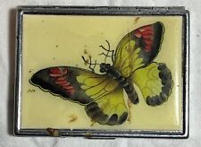 Antique Sterling  Butterfly Compact/Money Clip Opens/Closes Easily picture