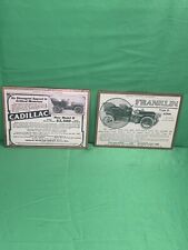 HARVEY’S  WALLHANGERS  USA Original Add - Cadillac And Franklin Old Cars Frames picture