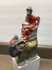 Vtg Kirkland's Potters Garden Glazzed Ceramic Nativity Wiseman On Elephant Fig. picture