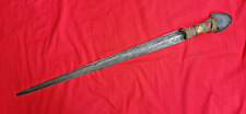 UNUSUAL ANTIQUE ORIGINAL HAND FORGED SHORT SWORD - MIDDLE EASTERN, NORTH AFRICAN picture