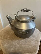 Vintage Antique  John Wright Cast Iron Tea Pot  Kettle Swivel Lid~Coil Handle picture