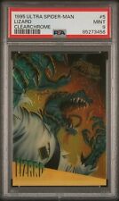 1995 Fleer Ultra Spider-Man ClearChrome #5 Lizard PSA 9 Mint Graded Insert Card picture