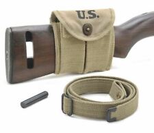 USGI WW2 .30 M1 CARBINE SLING, OILER, & BUTTSTOCK POUCH KHAKI Dated 1942 picture