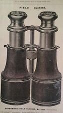 Binoculars Field Glasses Antique 1881 Catalog Page Clapp Chicago Rare U.S. Army picture