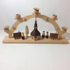 R G Seiffen Church Village Candle Arch Christmas Ornament Wood Handmade Germany picture