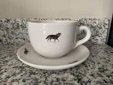 Collectible ANGLER'S EXPRESSIONS Geoff Hager wolf cup saucer set EUC picture