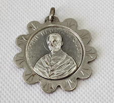 Vintage Saint John Neumann Large Pendant Medal Catholic Christian Italy picture
