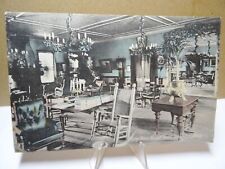 Livingroom Russell House Lexington MA Postcard 1910 Hand Colored picture