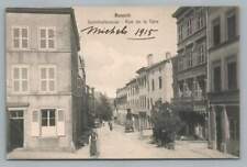 Rue de la Gare REMICH Luxembourg Rare Antique Postcard CPA Stamp USA Cover 1915 picture