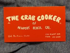 The Crab Cooker Newport Beach California Business Card 1970's Original  picture