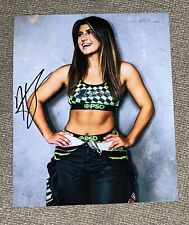 Hailie Deegan Signed 8x10 Photo Standing In Monster Sports Bra NASCAR Auto COA picture