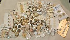Vintage Button Lot - White/Ivory Buttons - Over 200 Pieces (3) picture