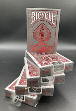 NEW ~SEALED~ Bicycle Metalluxe Foil Back Crimson Red Playing Cards ~5 Packs~ picture